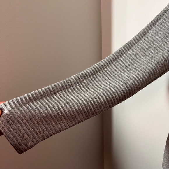 J. Jill NEW Women Textured Rayon Blend Gray  Long Sleeve Dress Easy Wear Medium - Picture 5 of 15